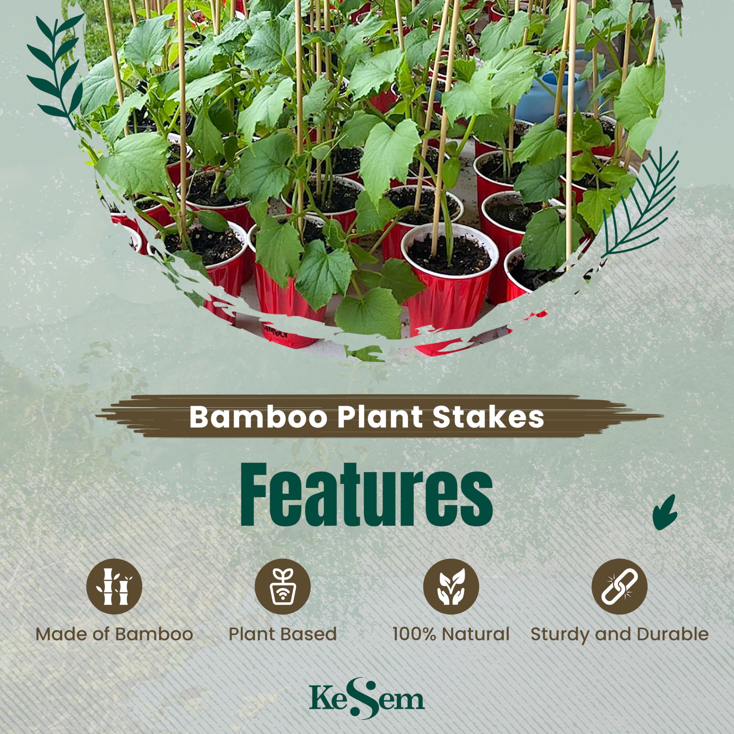KESEM bamboo stakes used as kebab skewers for casual grilling.