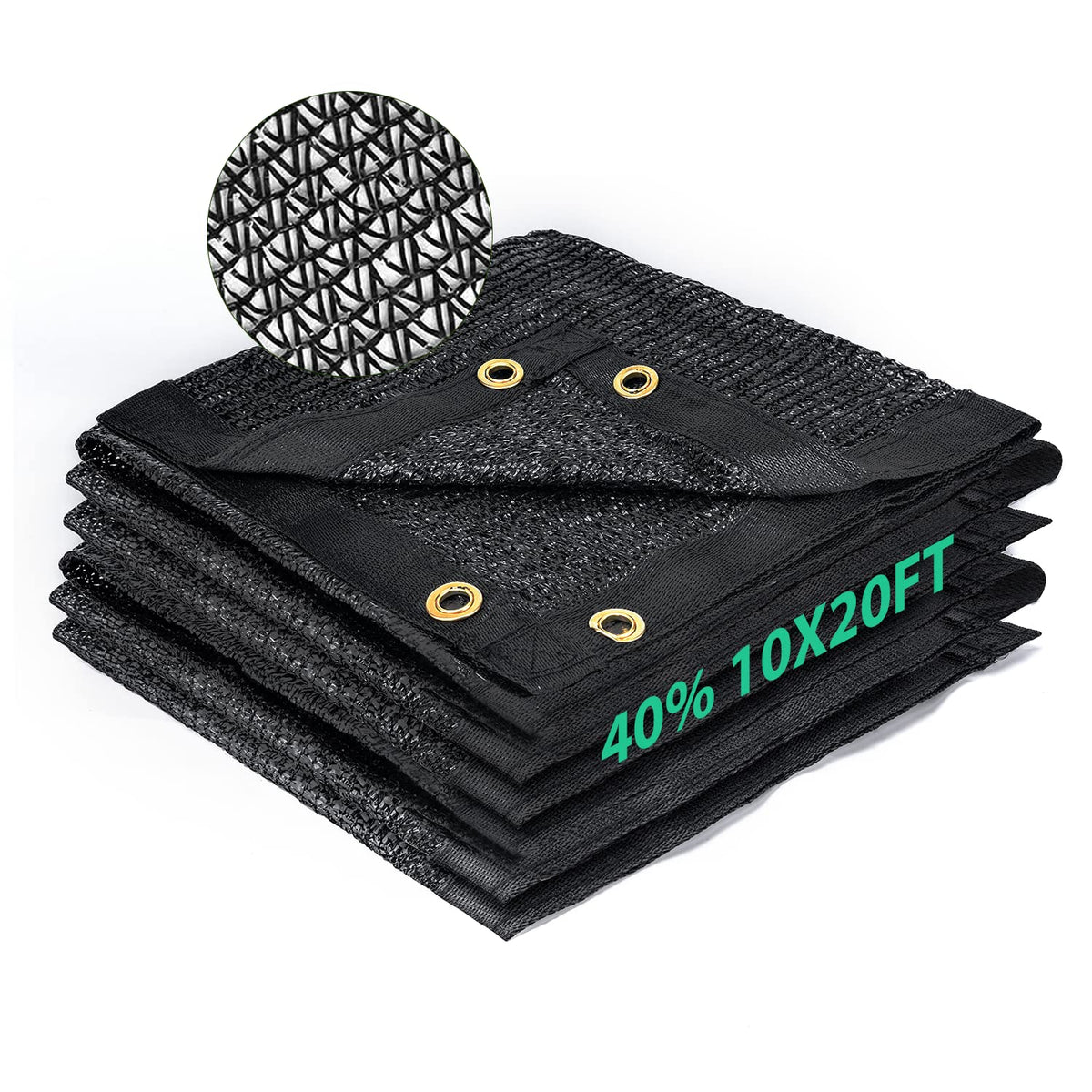 Kesfitt 40% shade cloth over greenhouse plants offering breathable heat relief.