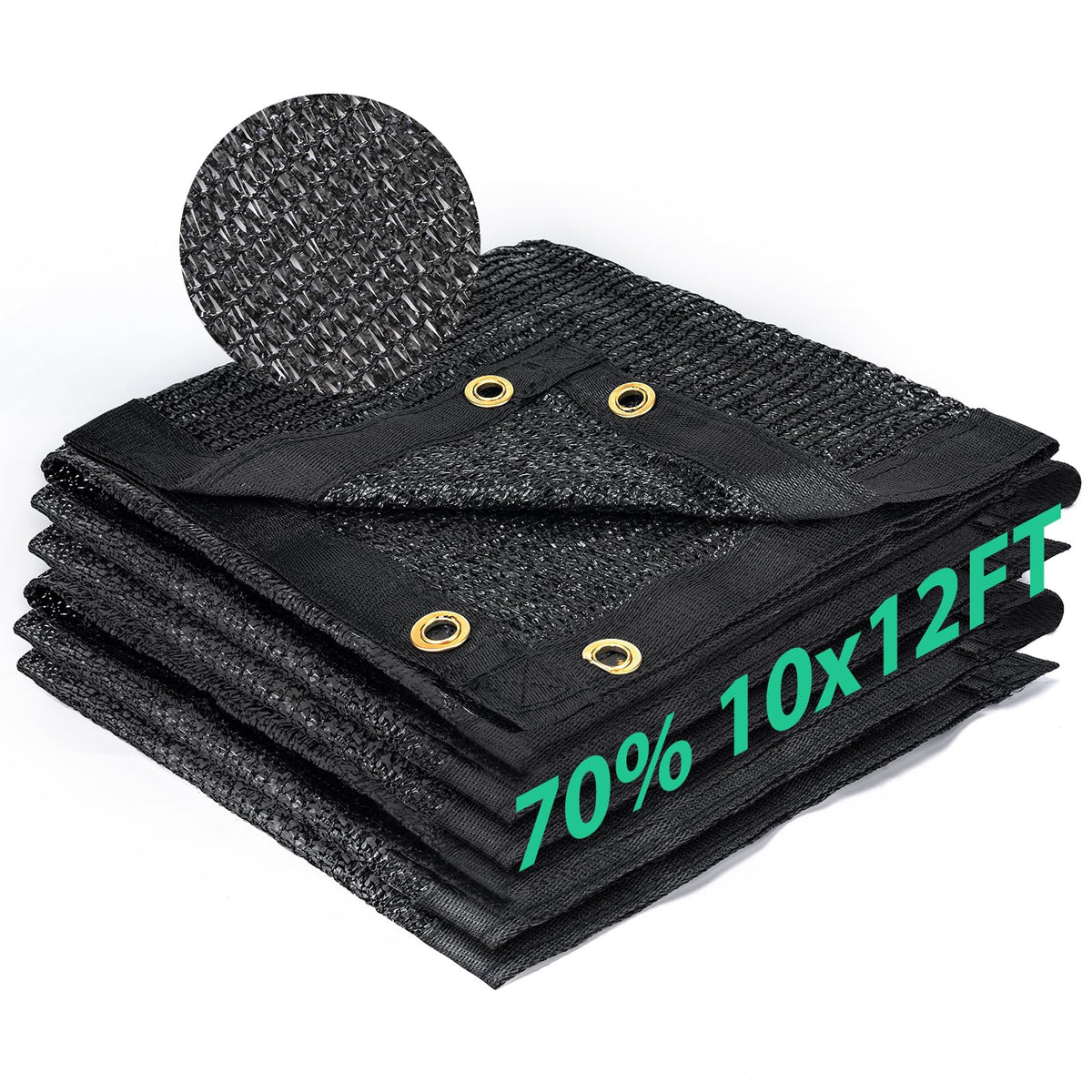 Kesfitt 70% shade cloth 10x12 reduces sun glare while maintaining airflow.