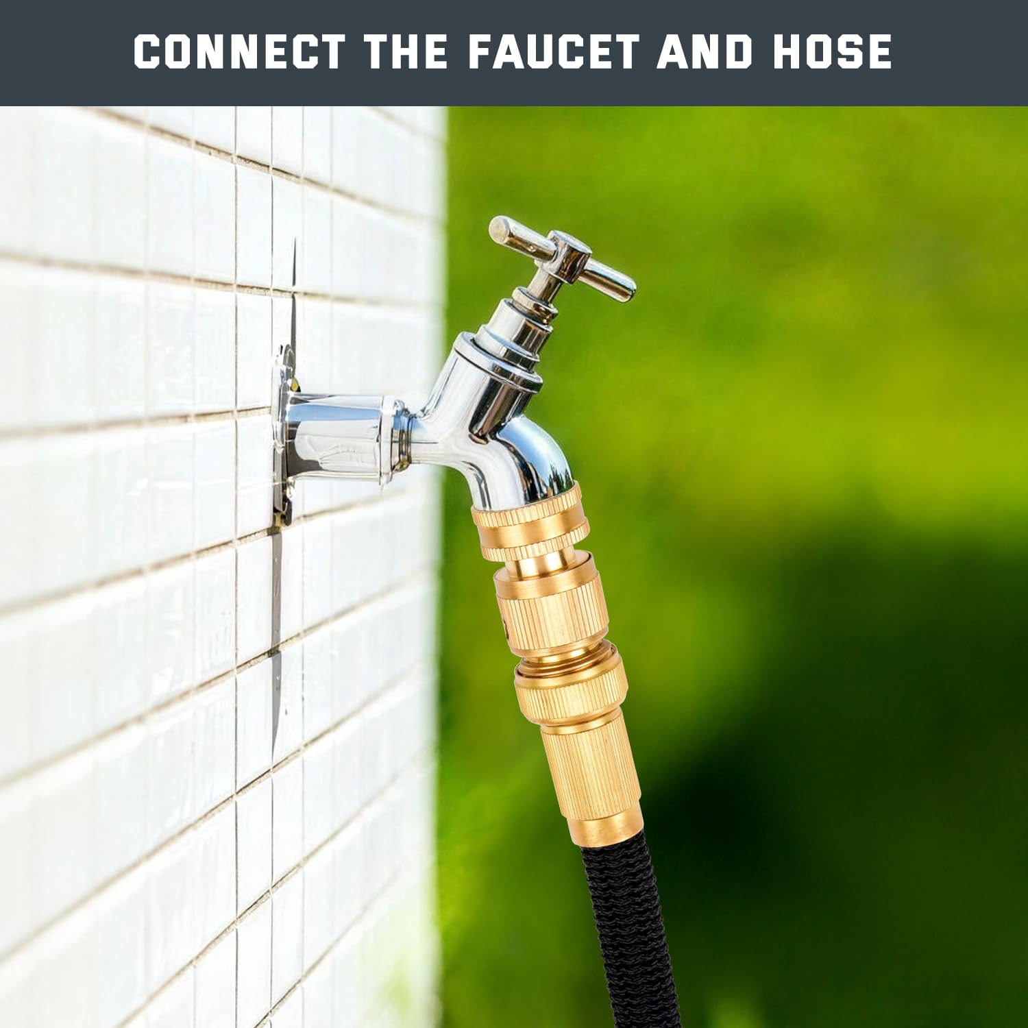 Kesfitt brass quick-connect in use shows quick release and secure connection.