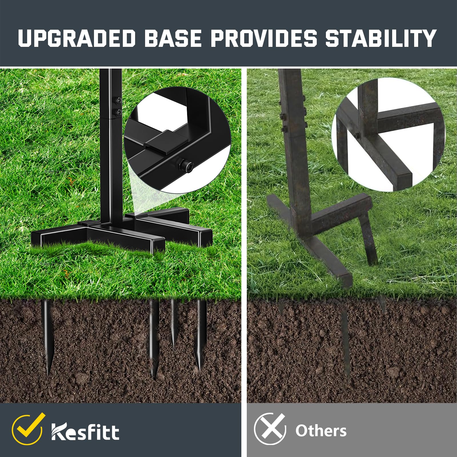 Kesfitt detachable assembly for quick installation and removal.