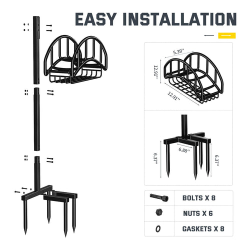 Kesfitt four-spikes ground anchors provide strong stability.