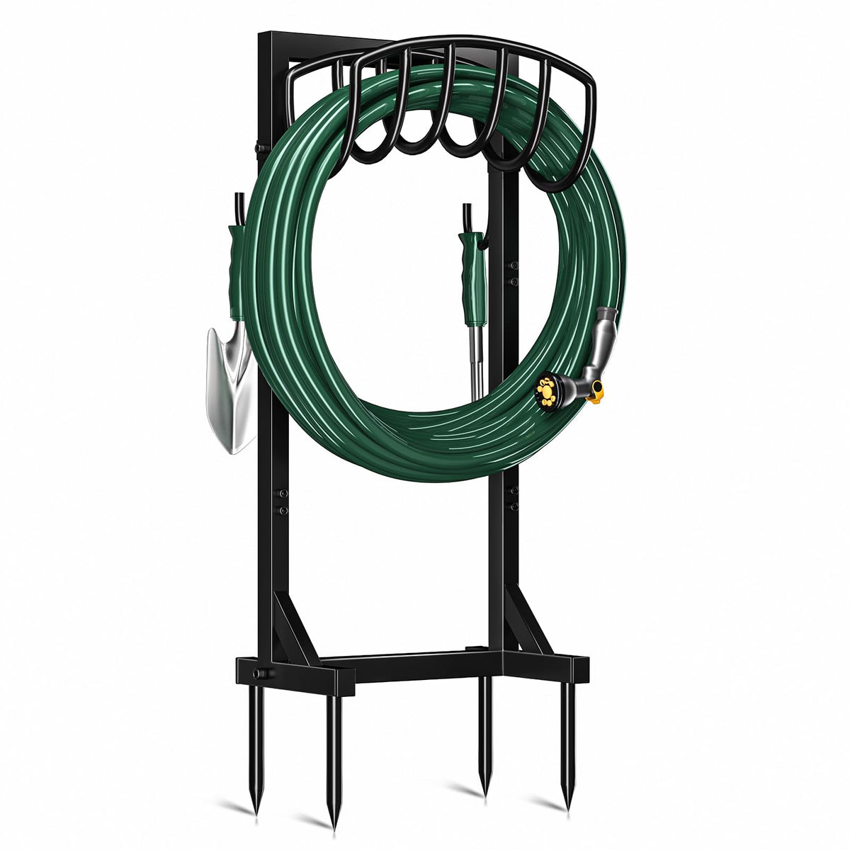 Kesfitt garden hose holder base anchors keep upright for stable outdoor use.