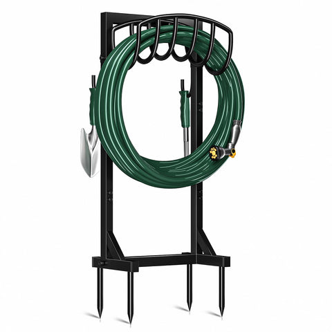 Kesfitt garden hose holder base anchors keep upright for stable outdoor use.