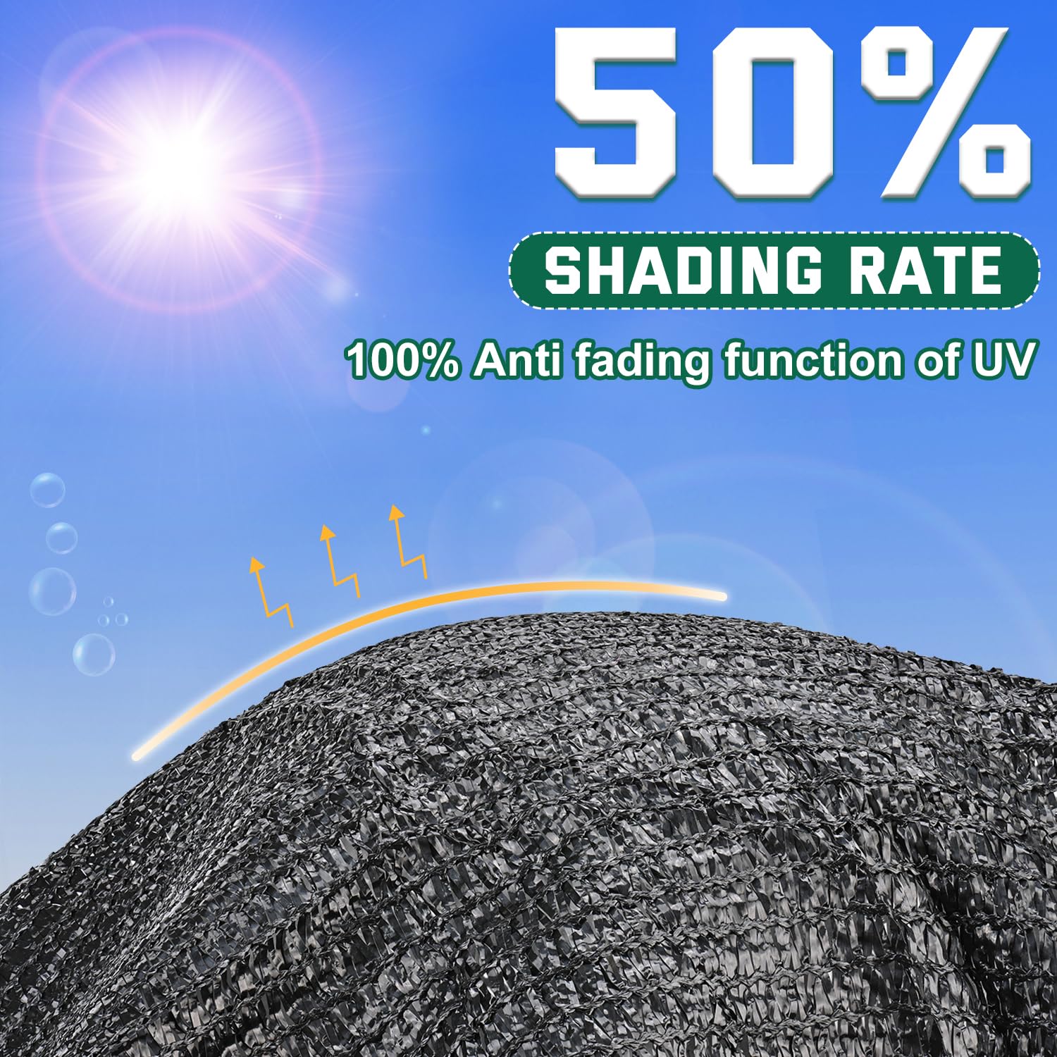 Kesfitt greenhouse shade cloth ideal for full sun roofs and overhead shading
