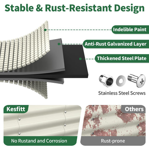Kesfitt oval garden bed open-bottom detail highlights natural drainage for better root development.