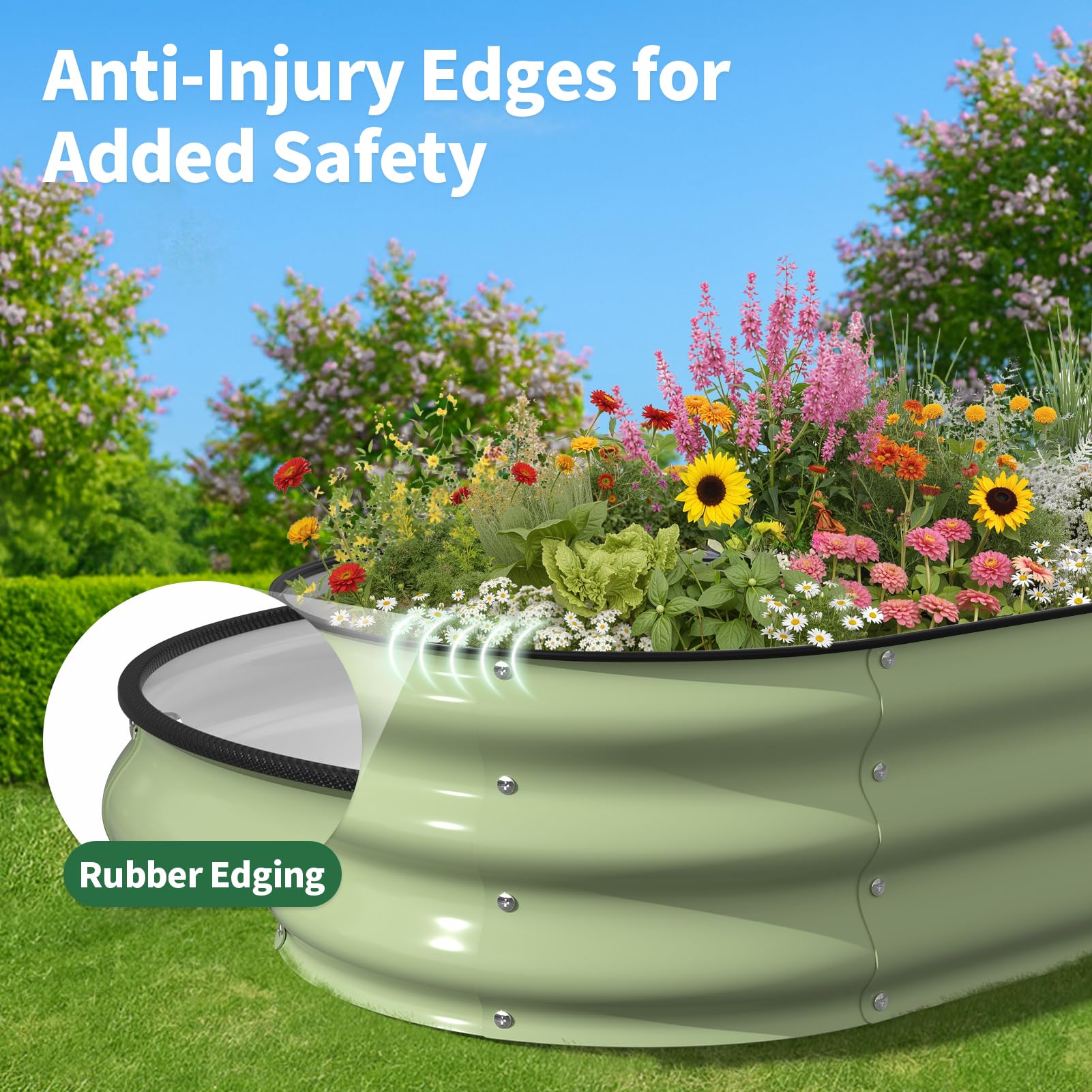 Kesfitt oval shape with safety edging for safer handling