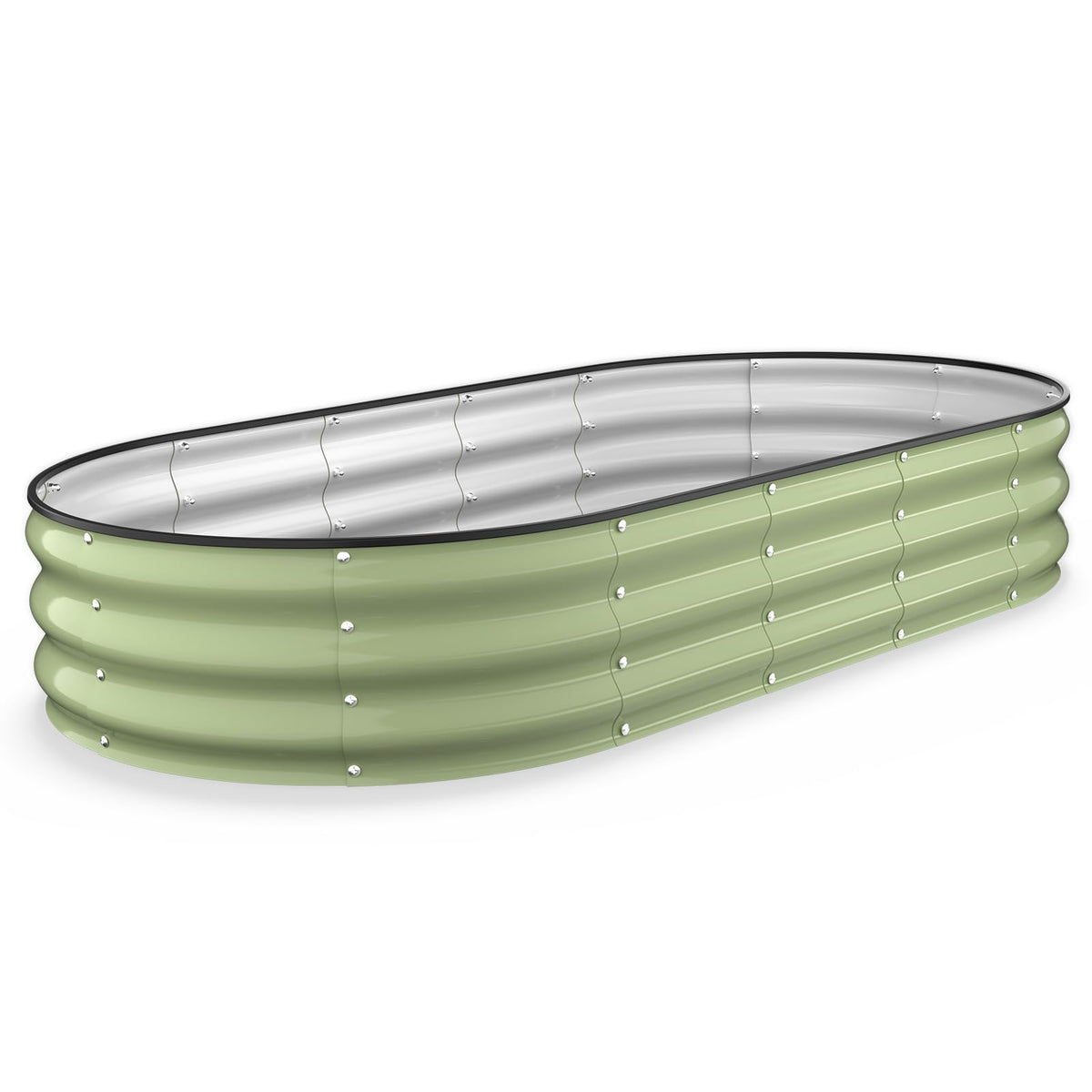Kesfitt raised garden bed with oval open-bottom design for improved drainage.