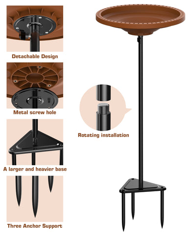 Kesito copper screw holes allow repeated bowl removal for thorough cleaning