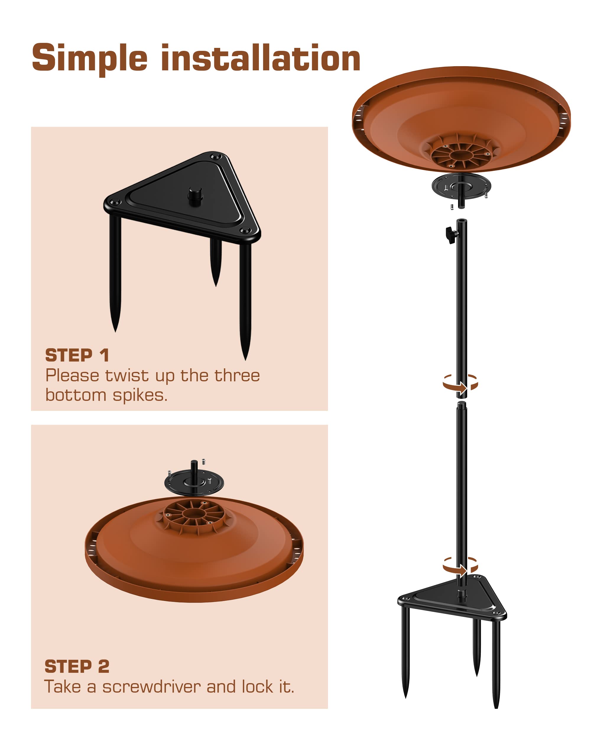Kesito step-down circle bowl ensures safe water access for small birds