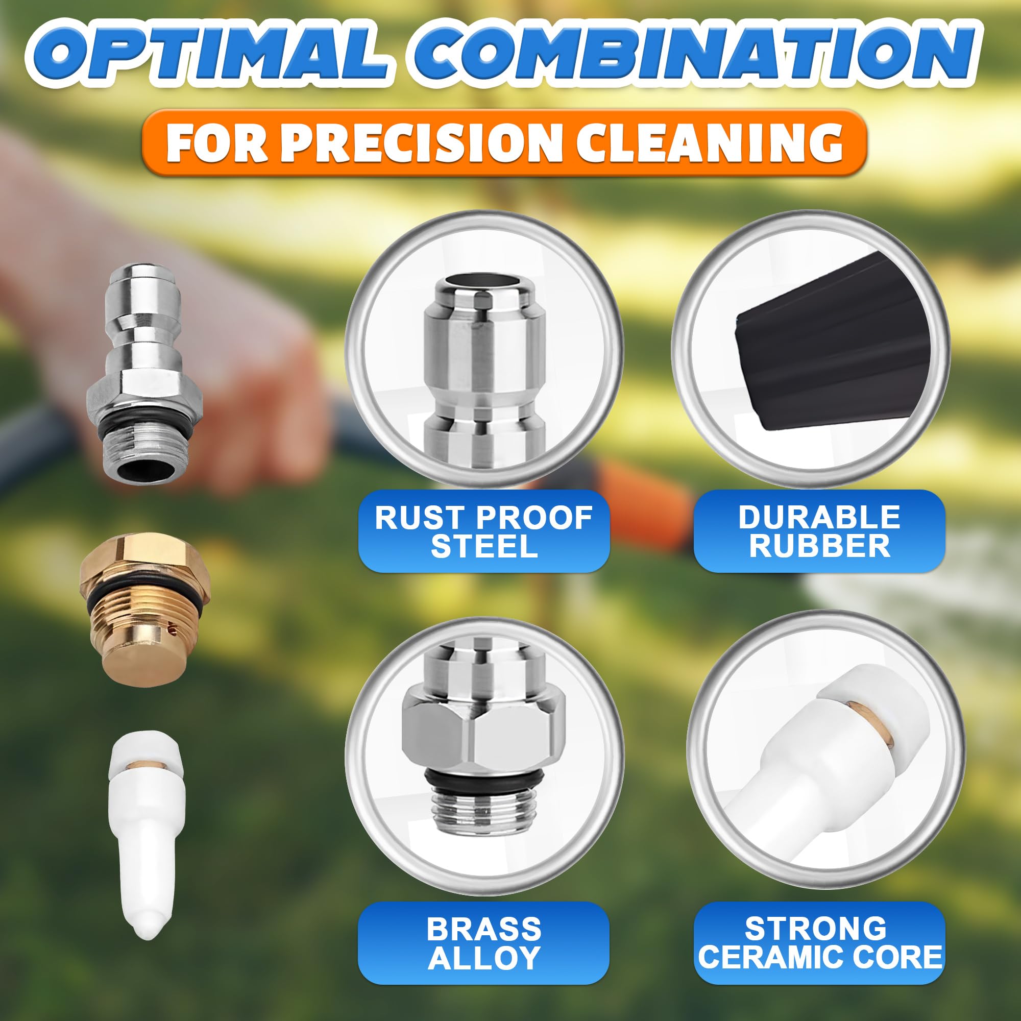 KETAR turbo nozzle delivers high pressure for tough surfaces
