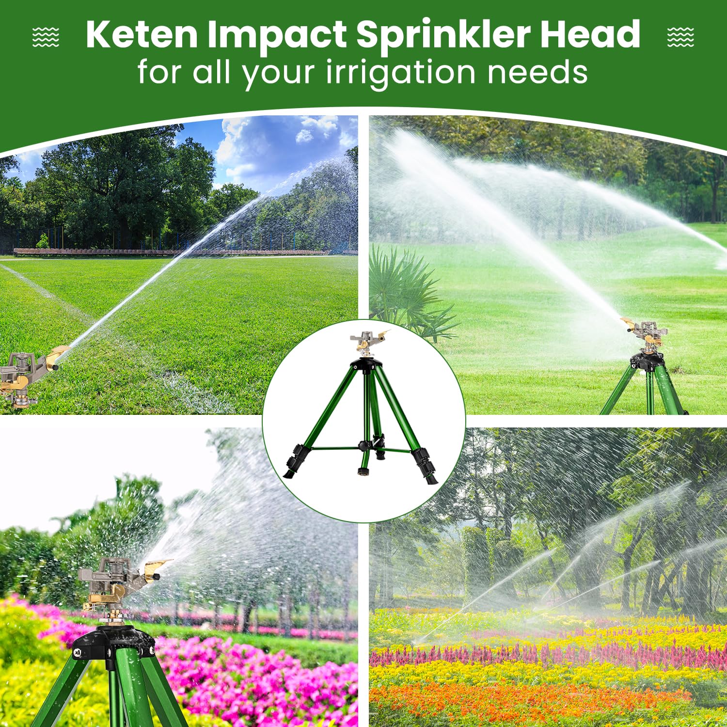 Keten 40-70ft diameter coverage for large yards and wide areas