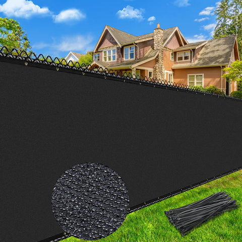 Keten 6x50ft privacy fence screen showing 90% blockage for backyard seclusion.