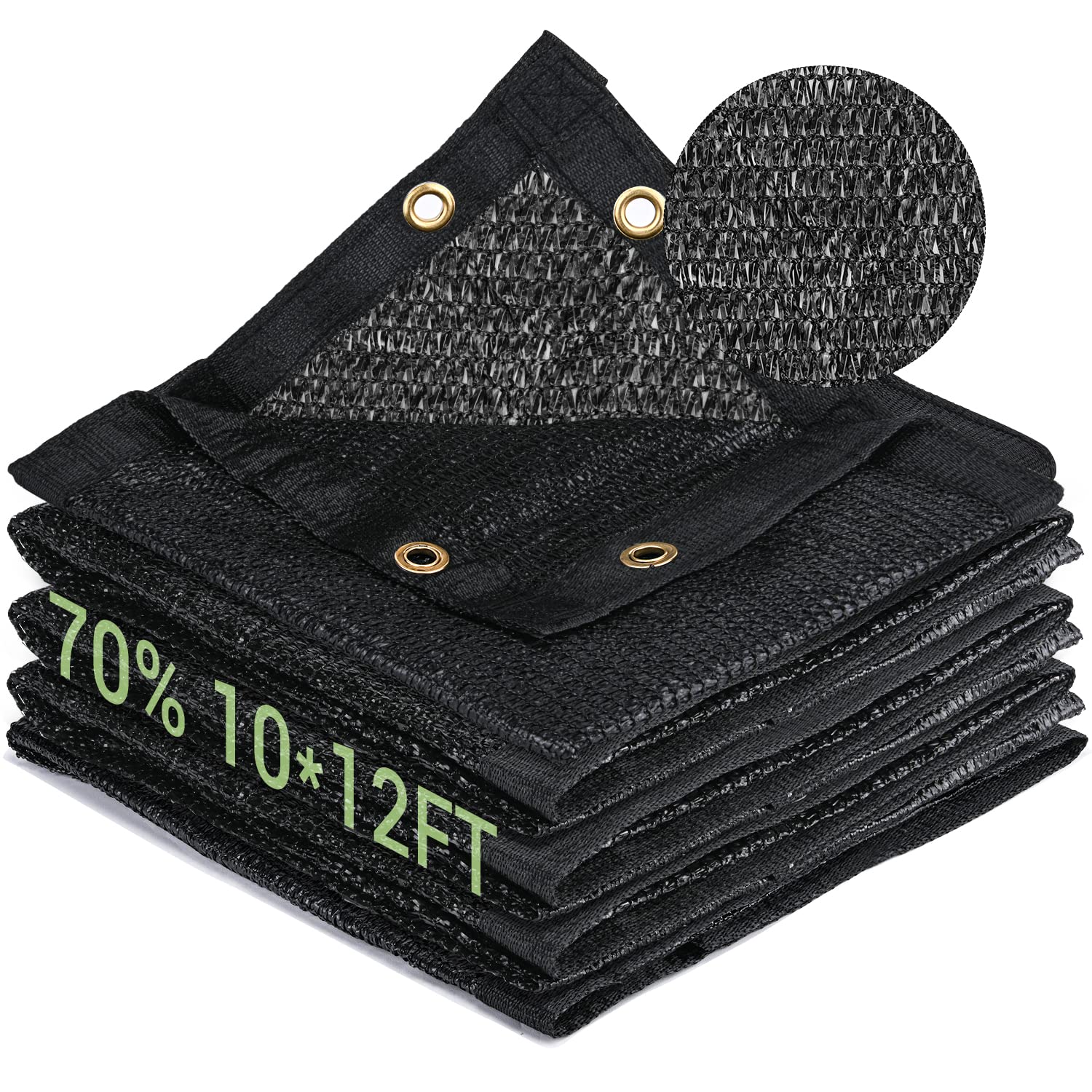 Keten 70% garden shade cloth in 10x12ft provides breathable shade for plants.