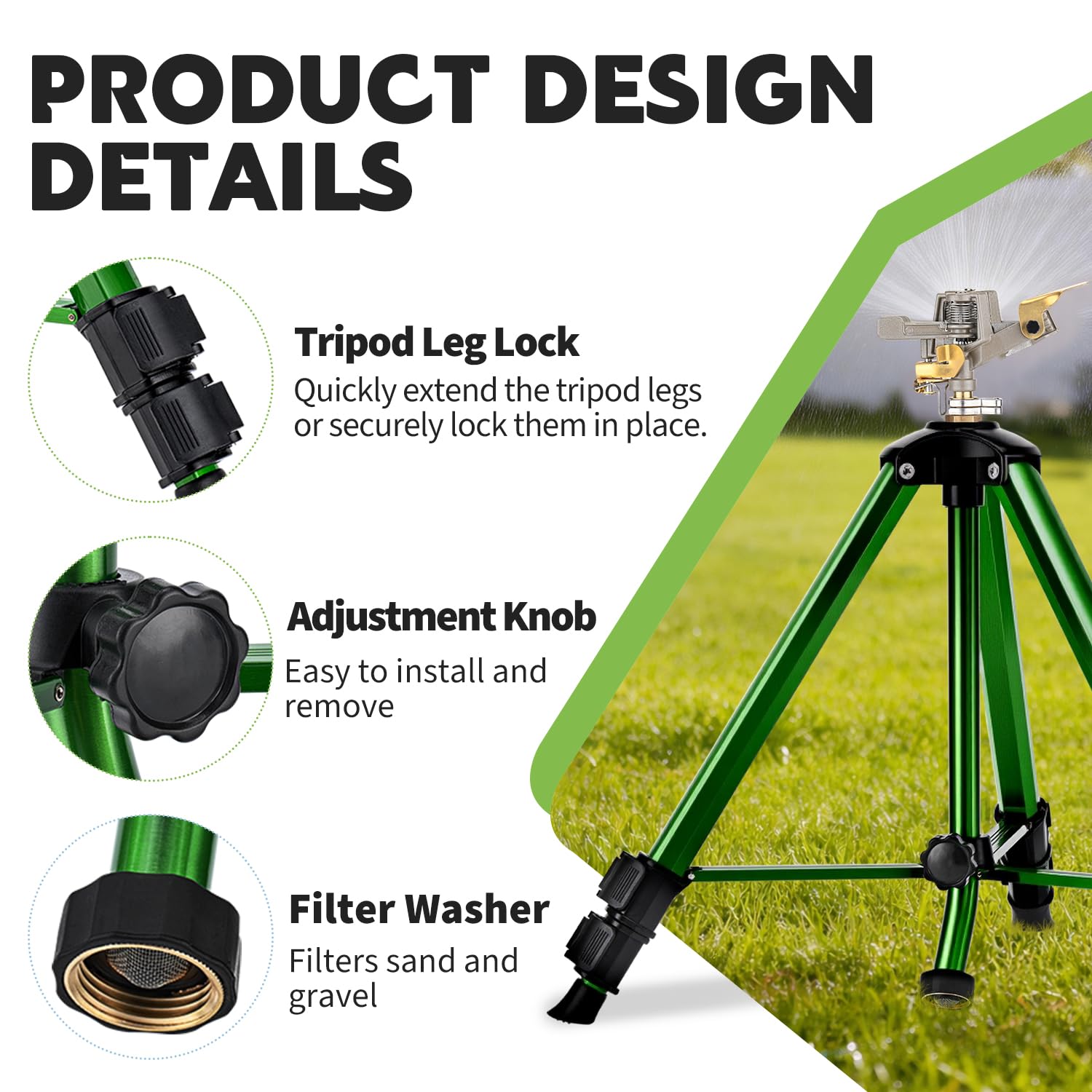 Keten brass sprinkler head rotates nearly 360 degrees for customizable irrigation patterns.