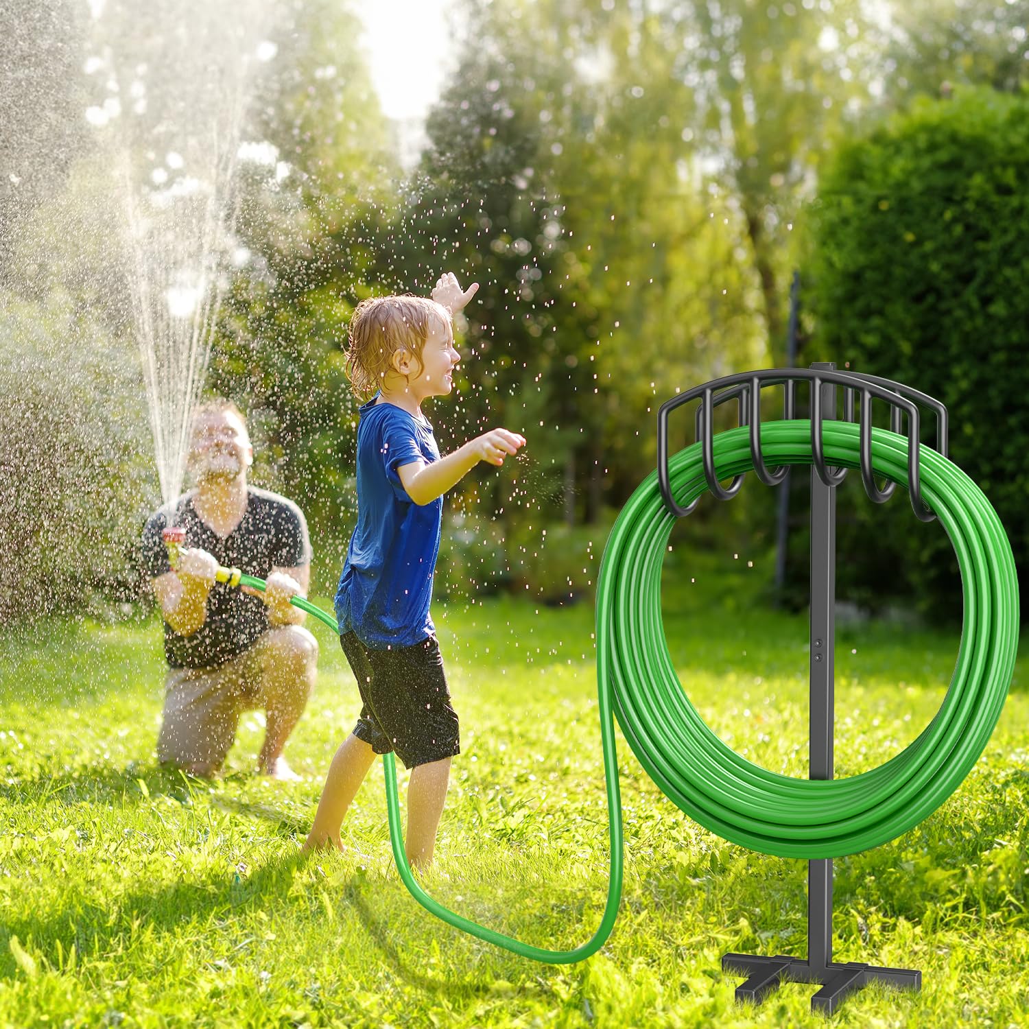 Keten easy-move hose holder helps rearrange garden spaces.