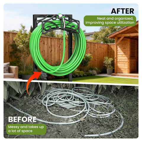 Keten freestanding hose holder that can be moved easily