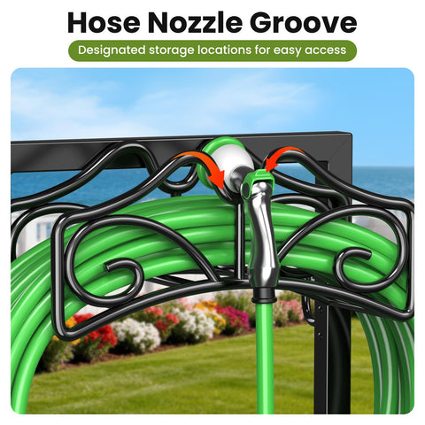 Keten hose holder suitable for yard, garden, patio, and outdoor spaces