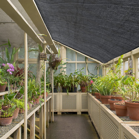 Keten garden shade on a pergola, allowing rainwater to pass for plant care.