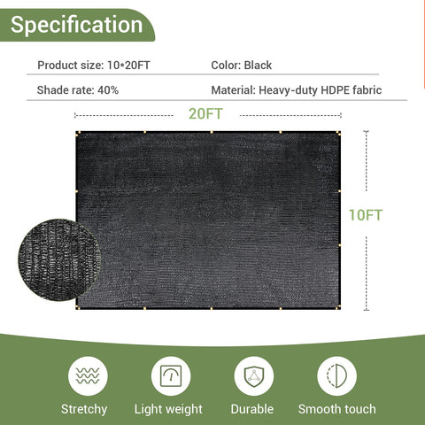 Keten UV-resistant mesh tarp showing water and air passage.