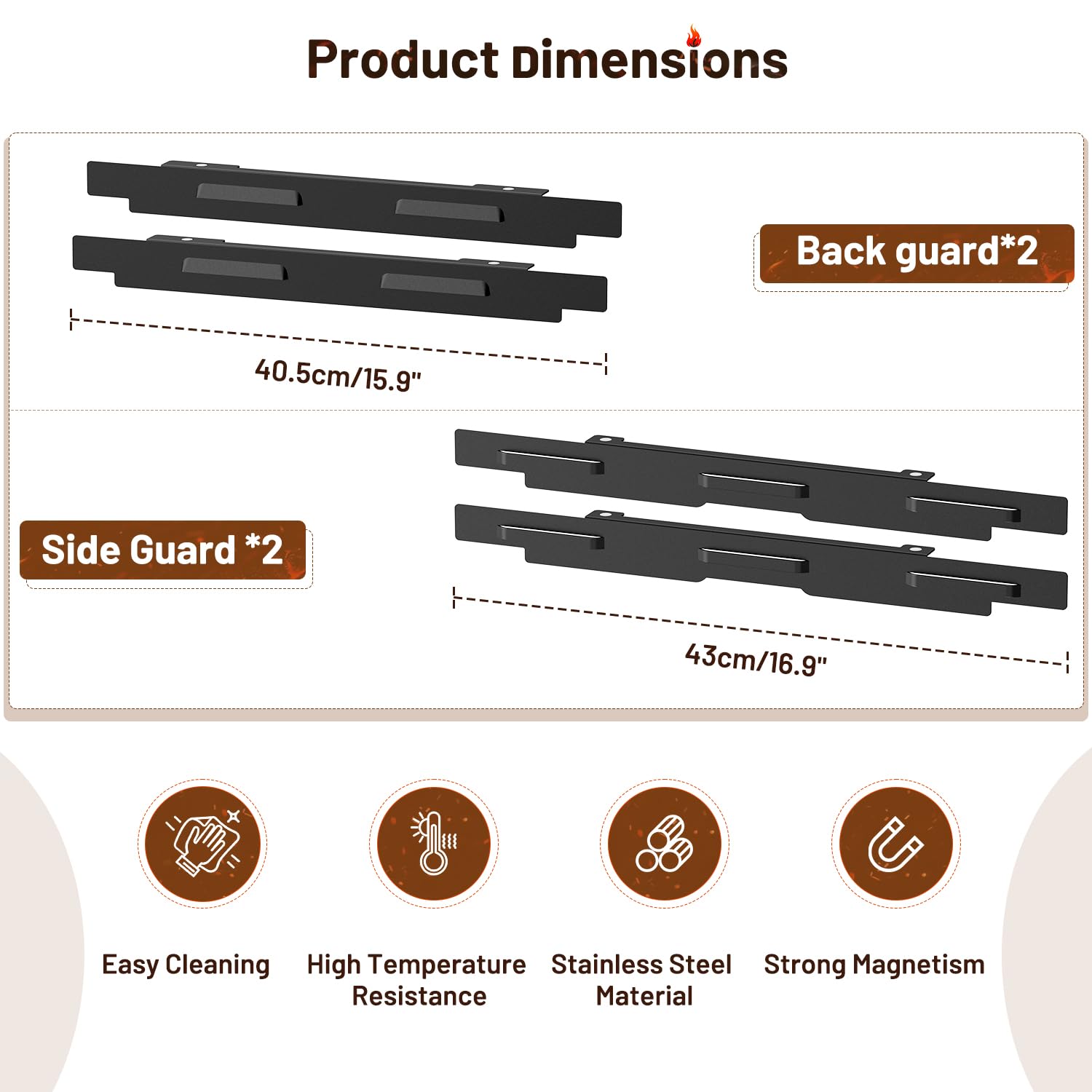 Keten wind guard wide compatibility with 36-inch Blackstone models