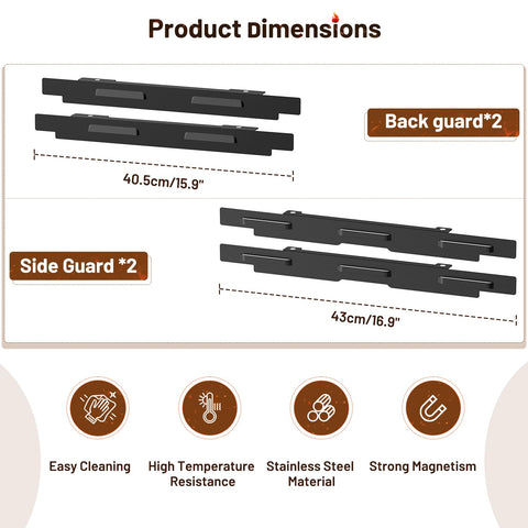 Keten wind guard wide compatibility with 36-inch Blackstone models