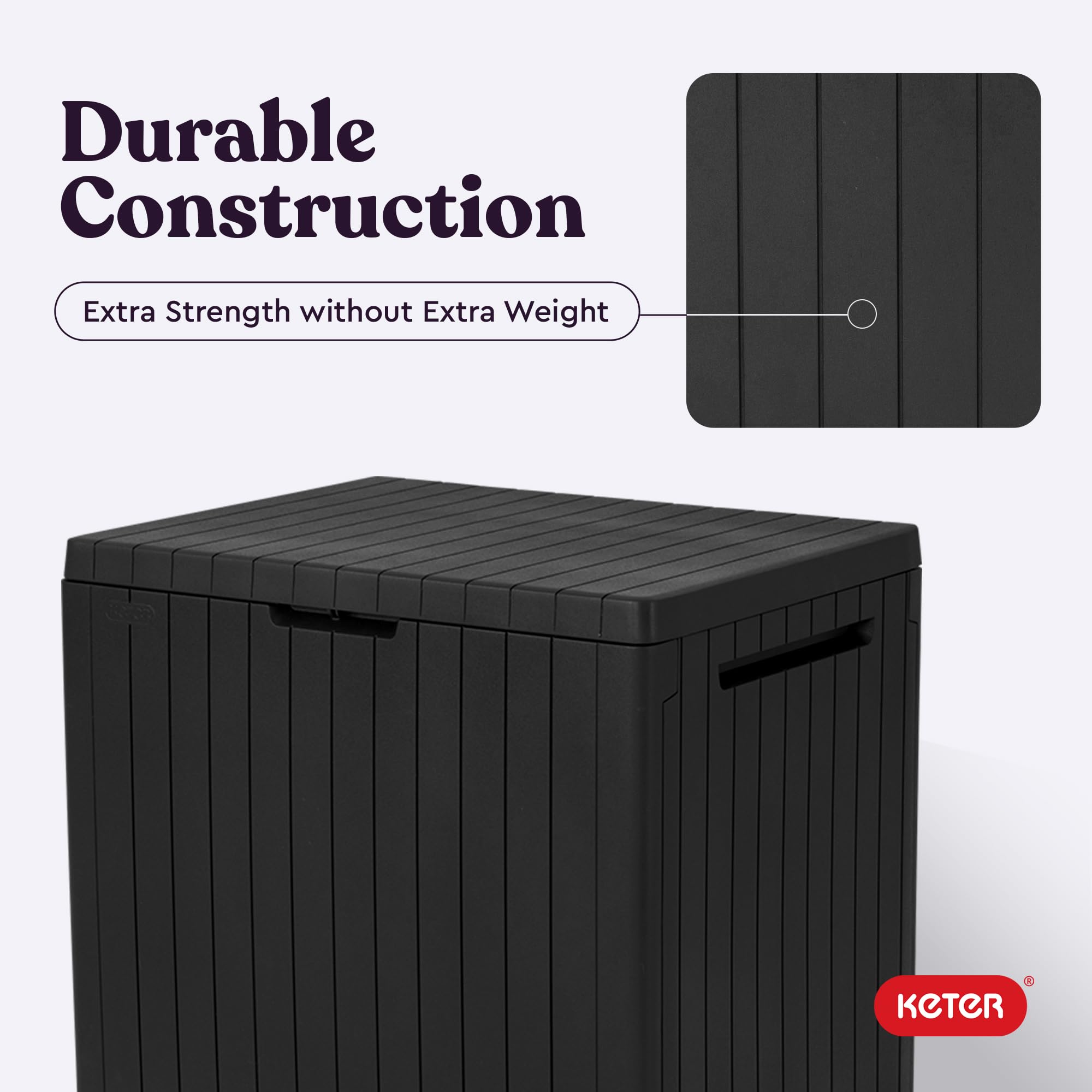 Keter City 30 Gallon storage box assembly done in minutes with no tools