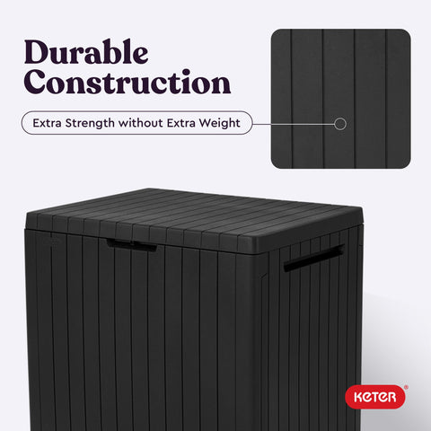 Keter City 30 Gallon storage box assembly done in minutes with no tools