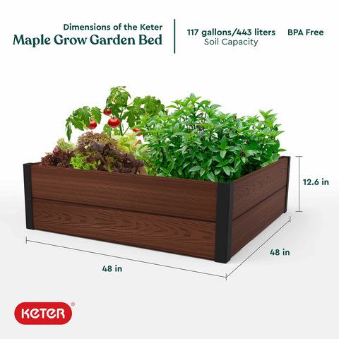 Keter Maple raised bed assembly shows fast, tool-free setup.