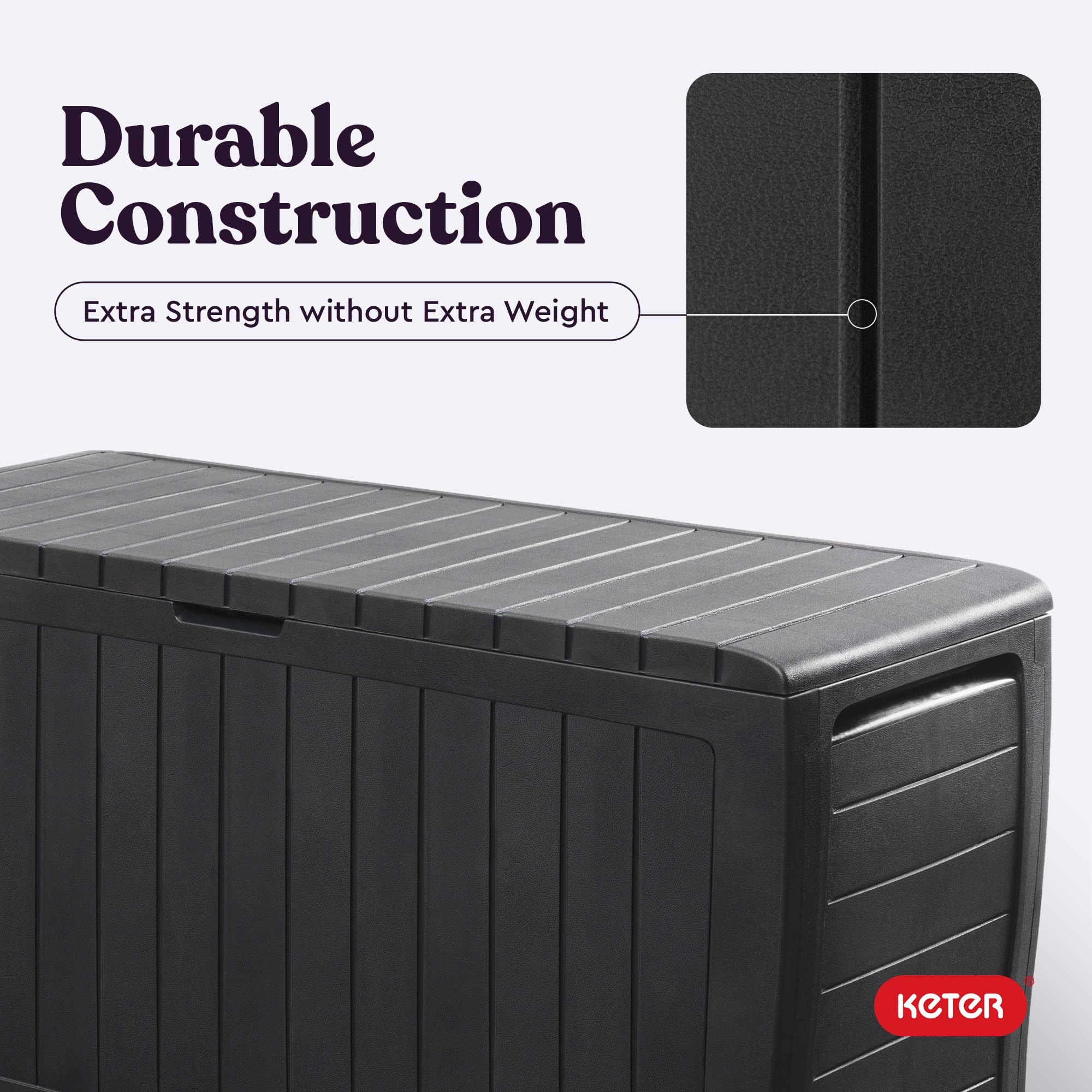 Keter Marvel Plus weather-resistant design for outdoor use