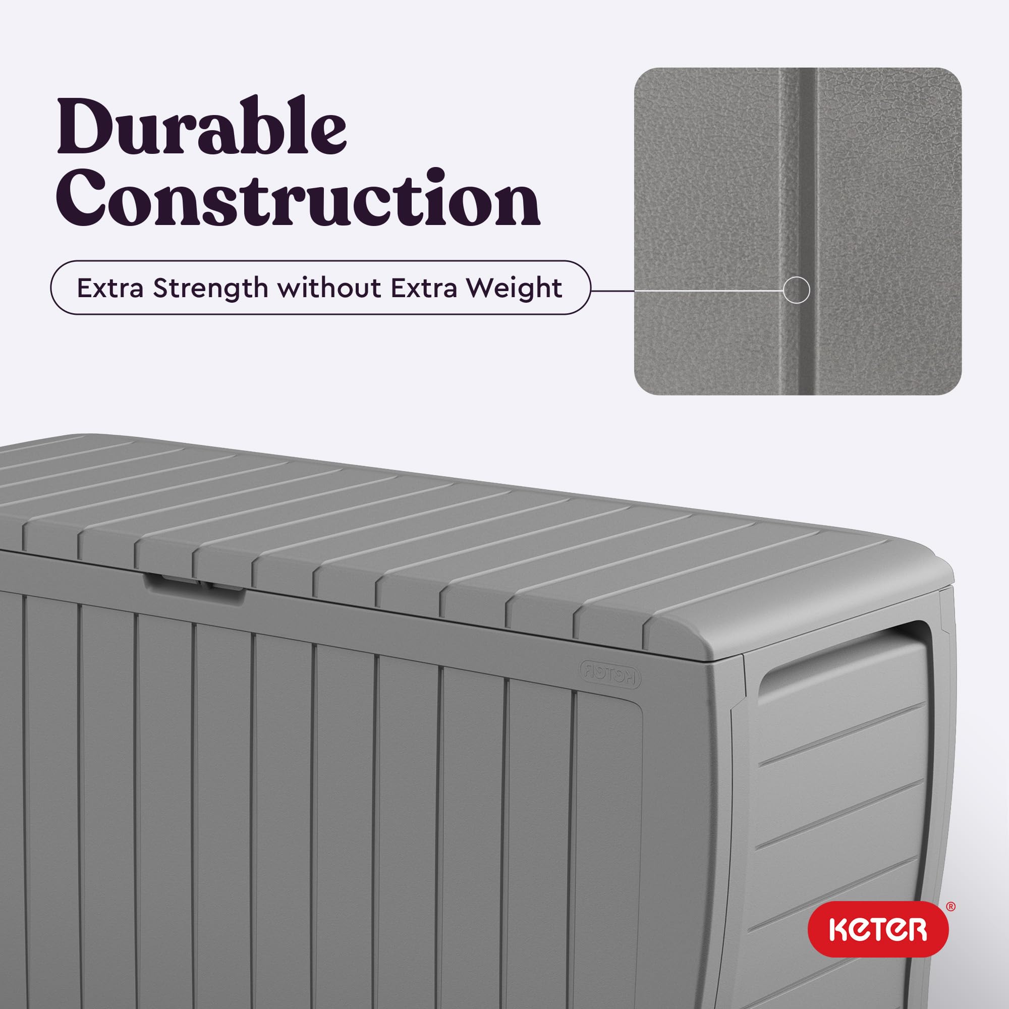 Keter Marvel Plus polypropylene durability for year-round use