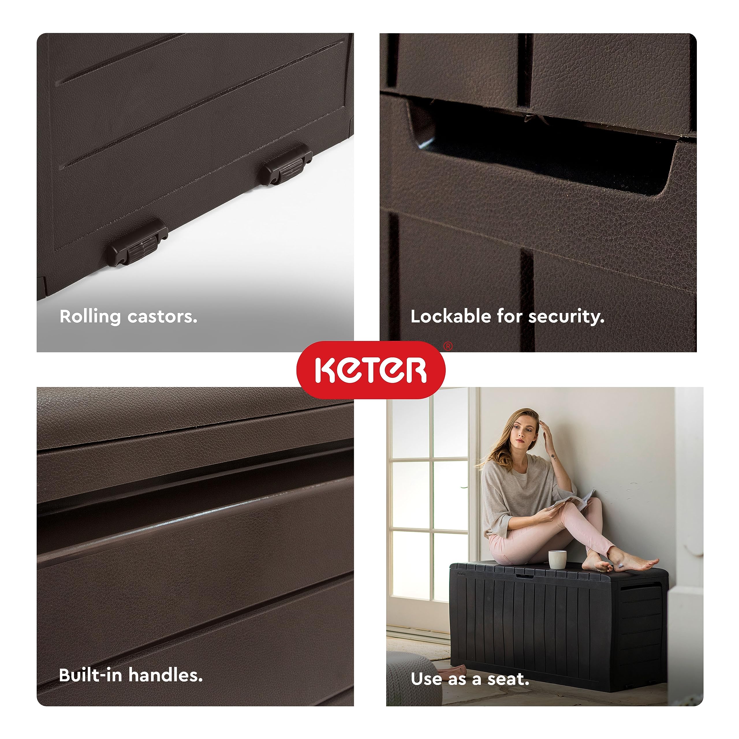 Keter Marvel Plus bench-seat view shows extra seating.