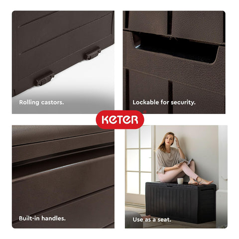 Keter Marvel Plus bench-seat view shows extra seating.