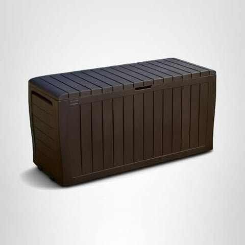 Keter Marvel Plus easy mobility with built-in handles and rollers.