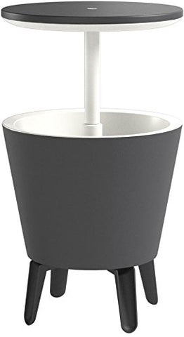 Keter Modern Cool Bar serves as a hot tub side table during relaxation.