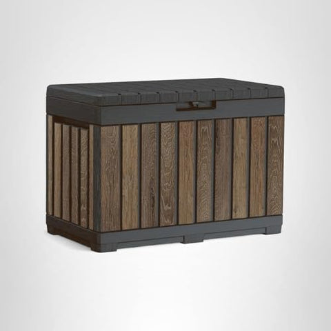 Keter Signature Everwood resin is durable and resistant to rust.