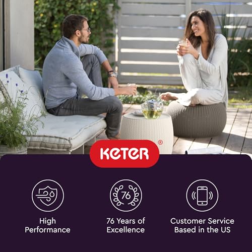 Cream and taupe Keter Urban Knit decor complements many interiors.
