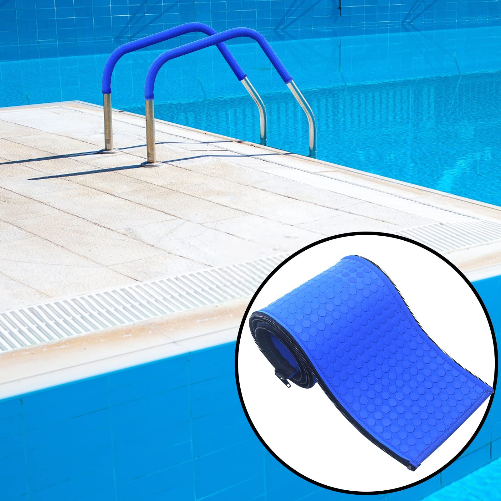 KETNET zipper installation on pool handrail for fast, secure setup