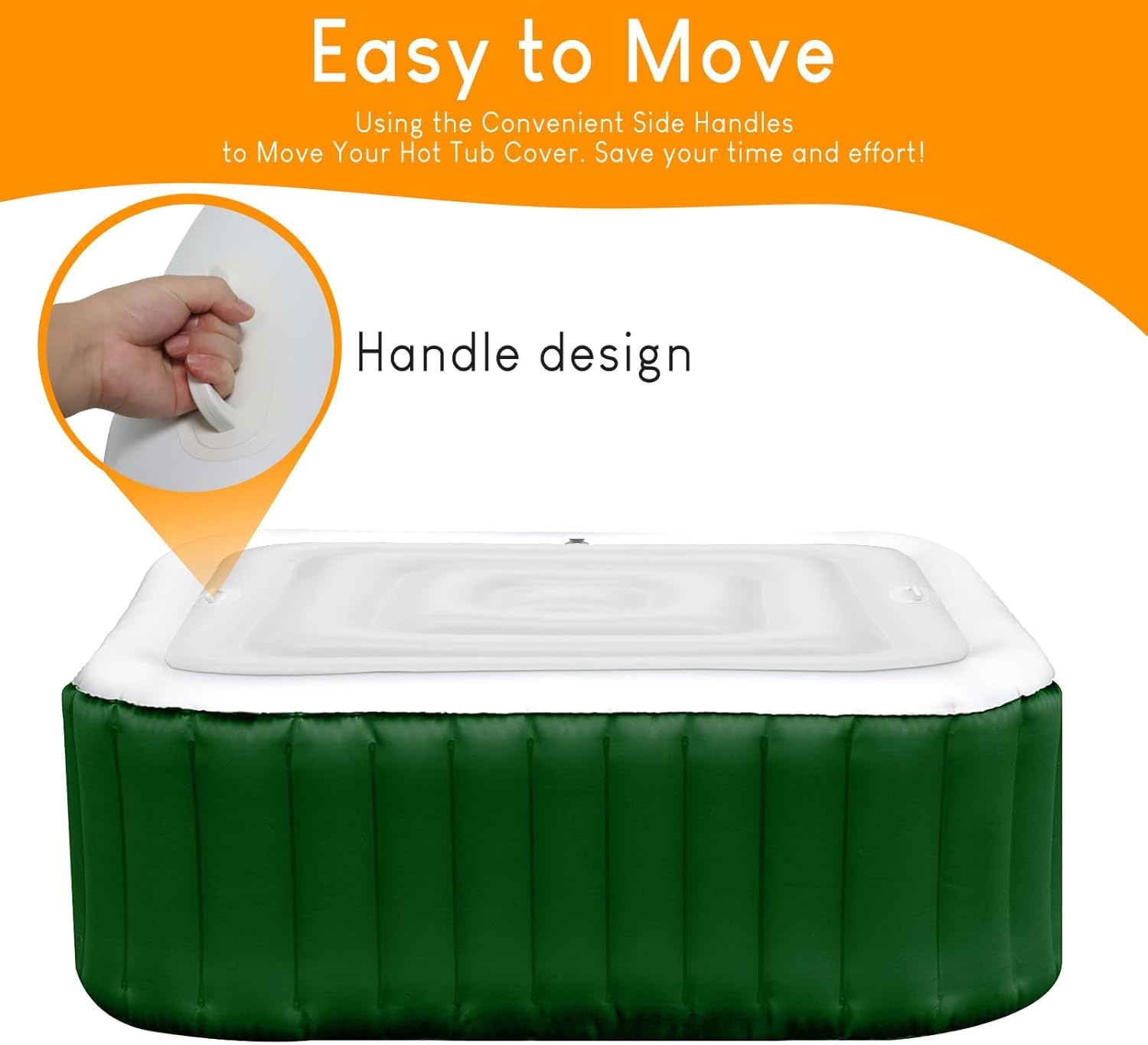 Ketofa grooved lid design prevents water pooling around the square tub.