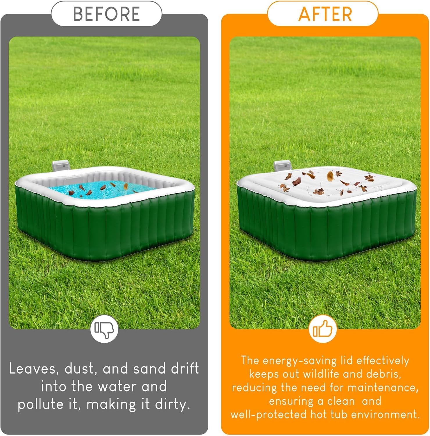 Ketofa energy-saving lid on a square tub suggests heat retention.