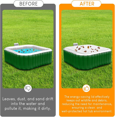 Ketofa energy-saving lid on a square tub suggests heat retention.