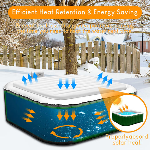 Ketofa grooved design prevents rainwater pooling on square spa lid