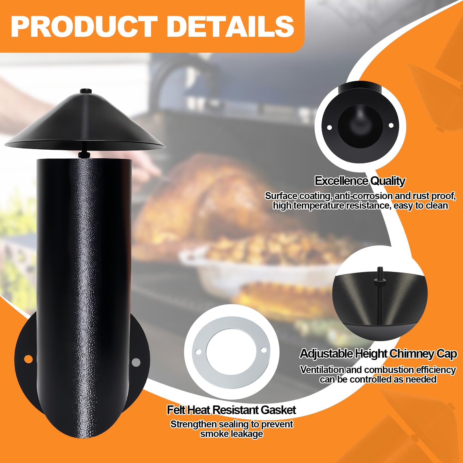 Ketofa outdoor steel chimney withstands weather and weather exposure