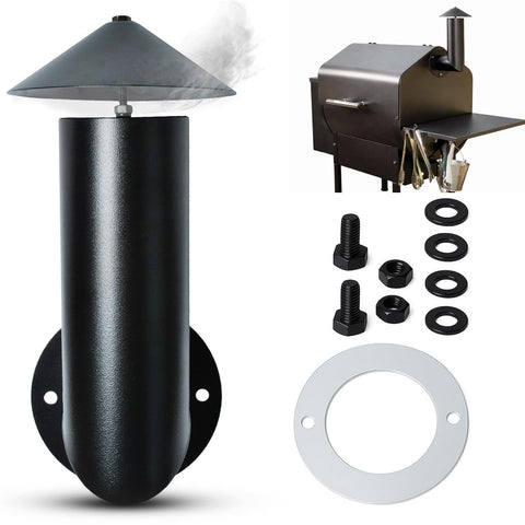 Ketofa pellet grill smoke stack for Pit Boss, Traeger, Camp Chef with durable steel build