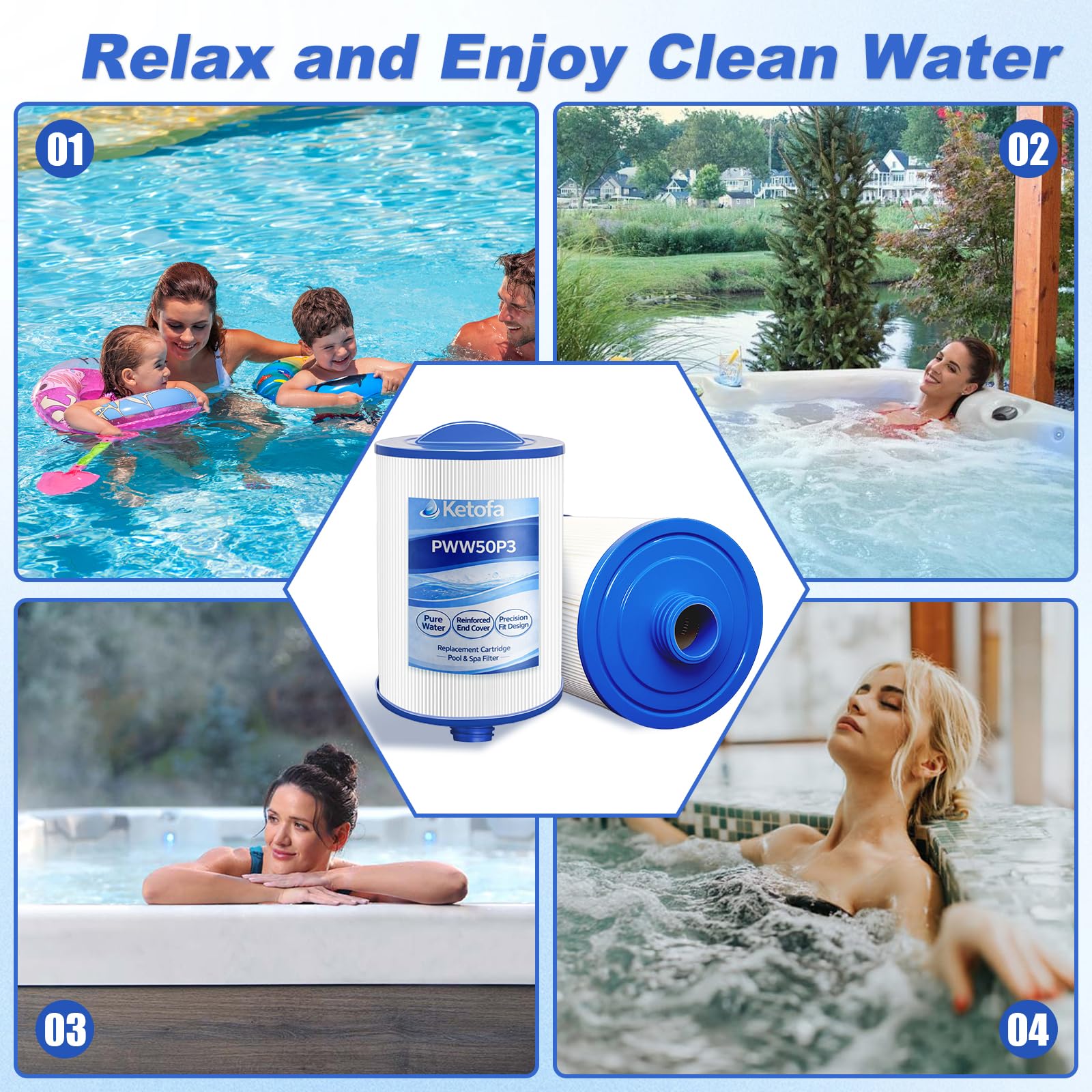 Ketofa PWW50P3 heavy-duty polyester withstands spa use over time.