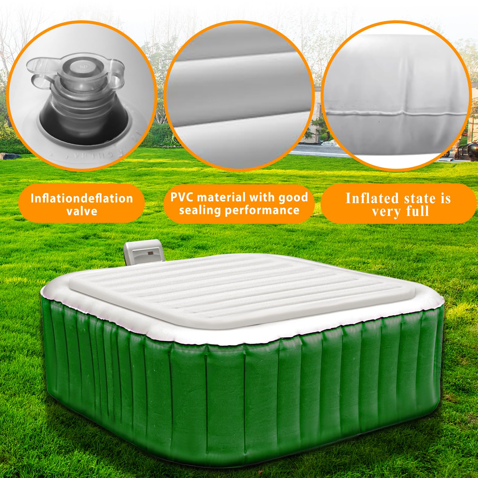 Ketofa compatible square spa cover for spas up to 57 inches