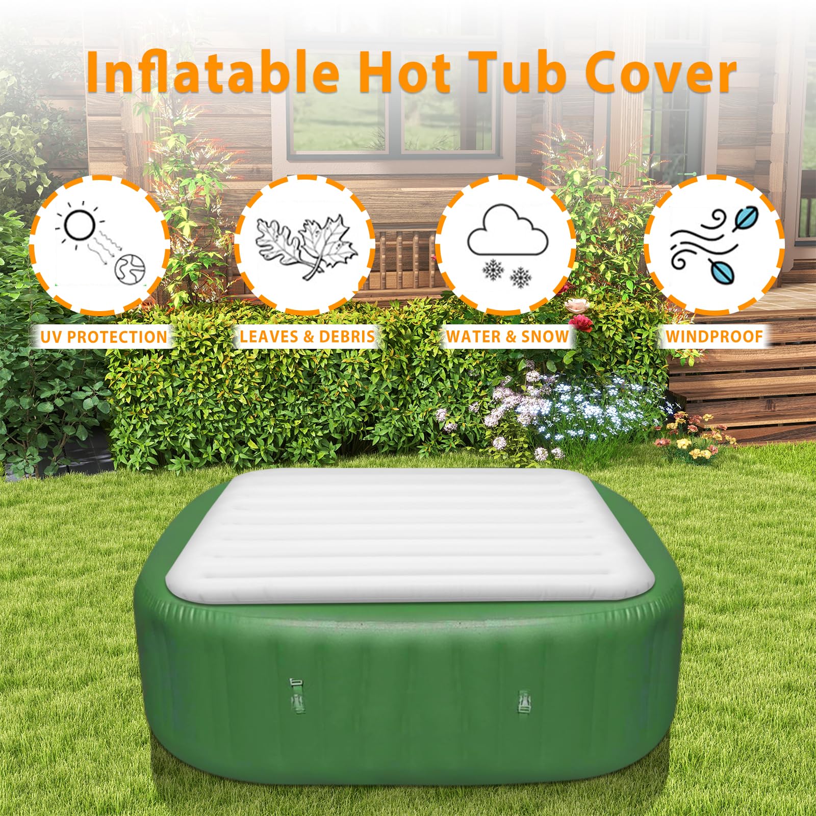 Ketofa windproof PVC material on cover for outdoor spa durability