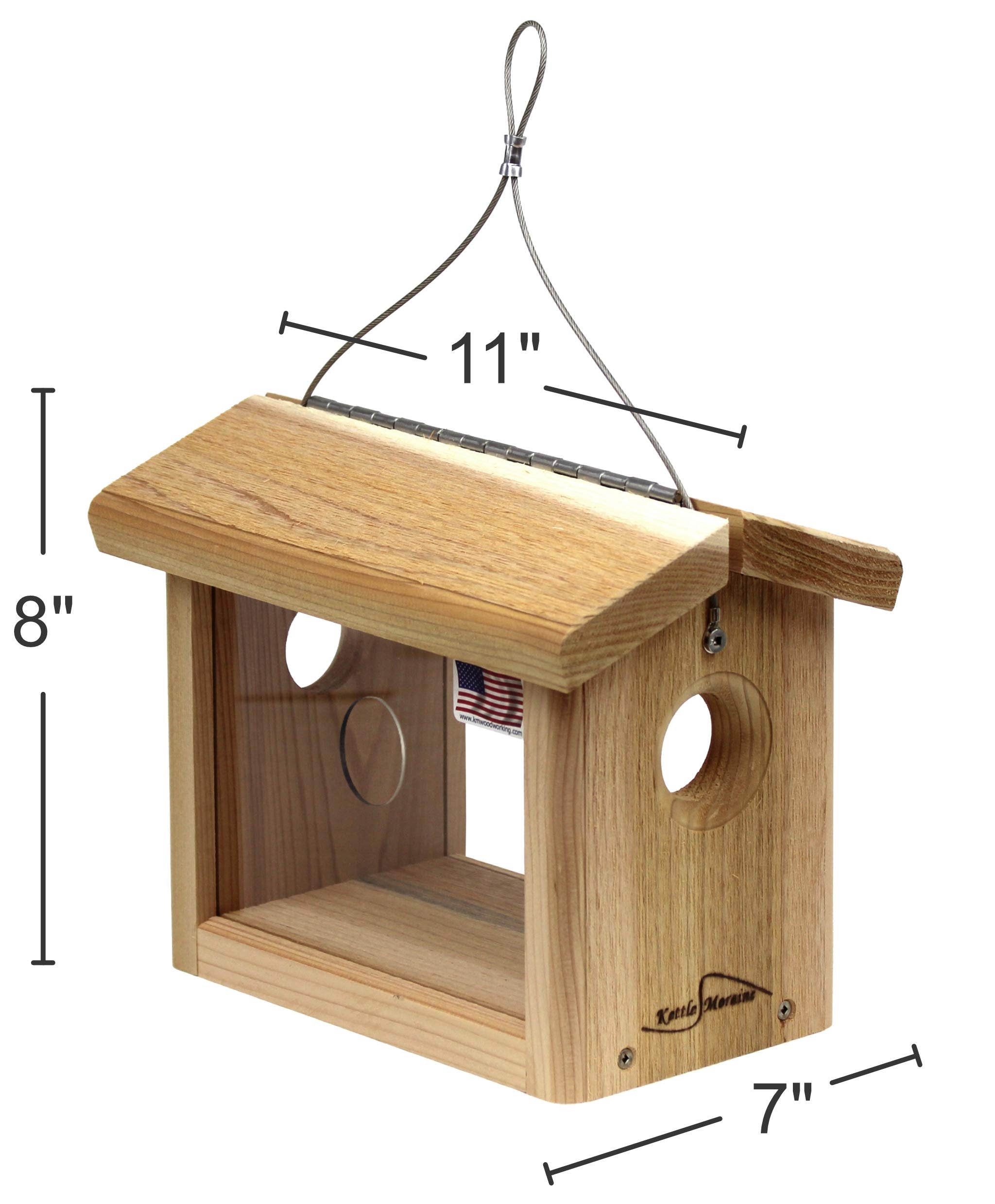 Kettle Moraine cedar plexi-view windows for observing visiting birds