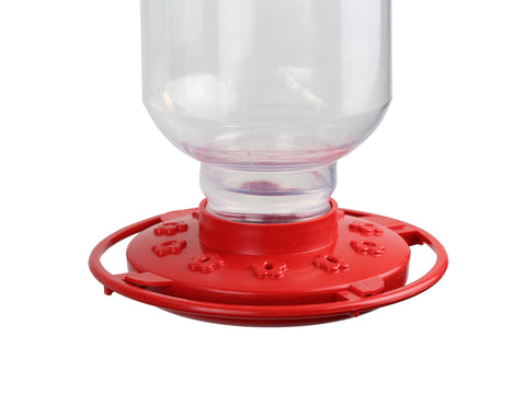 Kettle Moraine 10-port base hummingbird feeder facilitates multiple birds at once.