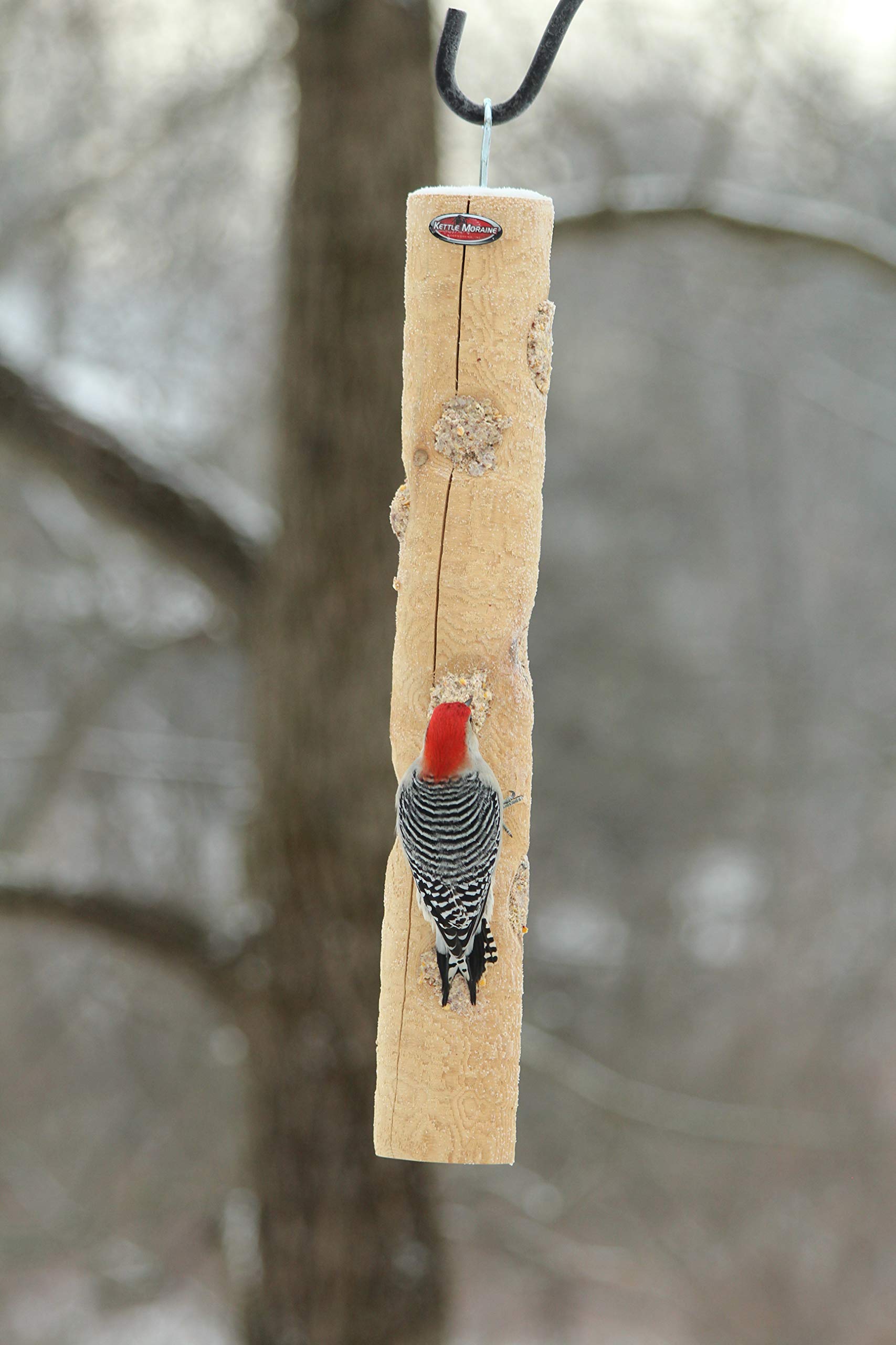 Kettle Moraine USA-made cedar log feeder construction